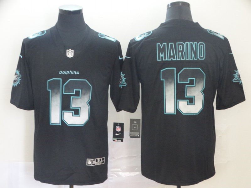 Nike Dolphins 13 Dan Marino Black Arch Smoke Vapor Untouchable Limited Jersey