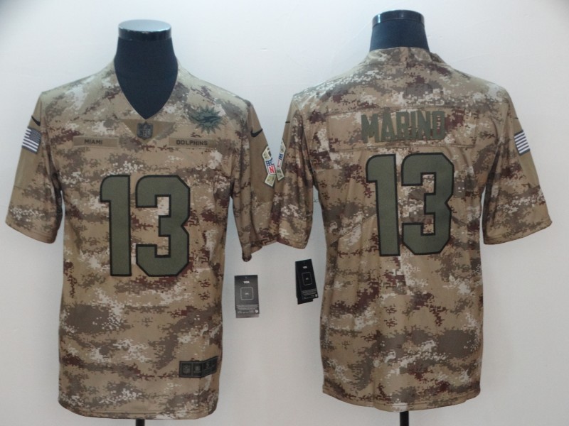  Dolphins 13 Dan Marino Camo Salute To Service Limited Jersey
