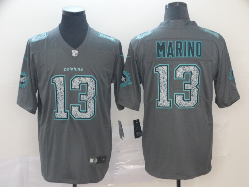 Nike Dolphins 13 Dan Marino Gray Camo Vapor Untouchable Limited Jersey