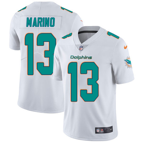  Dolphins 13 Dan Marino White Vapor Untouchable Player Limited Jersey