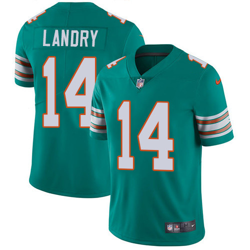 Dolphins 14 Jarvis Landry Aqua Throwback Vapor Untouchable Player Limited Jersey