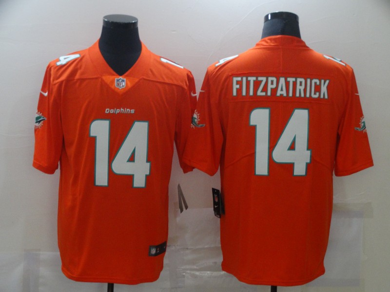Nike Dolphins 14 Ryan Fitzpatrick Orange Vapor Untouchable Limited Jersey