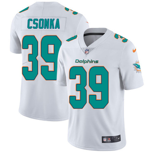  Dolphins 39 Larry Csonka White Vapor Untouchable Player Limited Jersey
