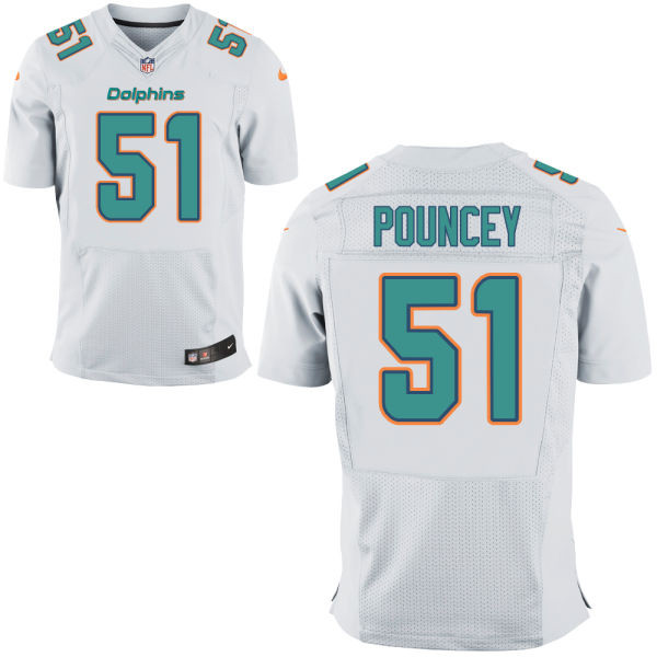  Dolphins 51 Mike Pouncey White Elite Jersey