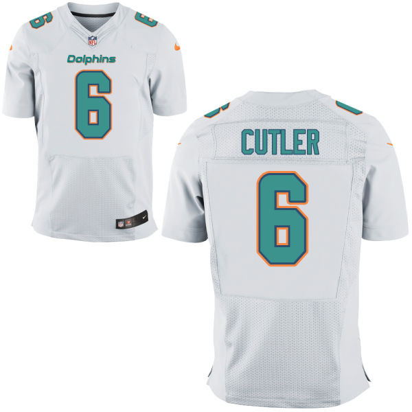  Dolphins 6 Jay Cutler White Elite Jersey