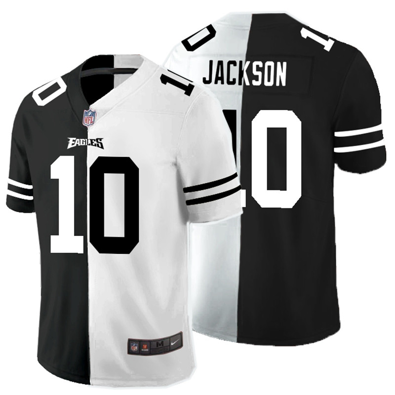 Nike Eagles 10 DeSean Jackson Black And White Split Vapor Untouchable Limited Jersey