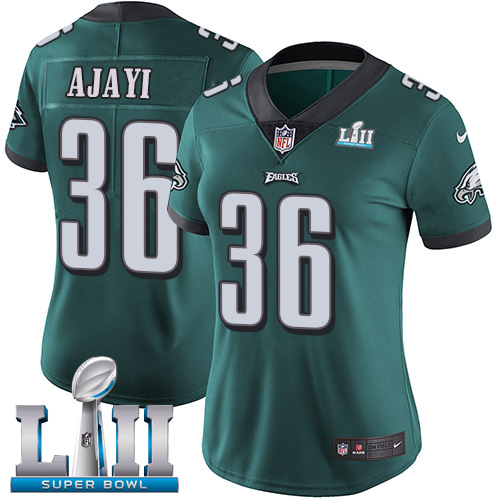  Eagles 36 Jay Ajayi Green Women 2018 Super Bowl LII Vapor Untouchable Player Limited Jersey