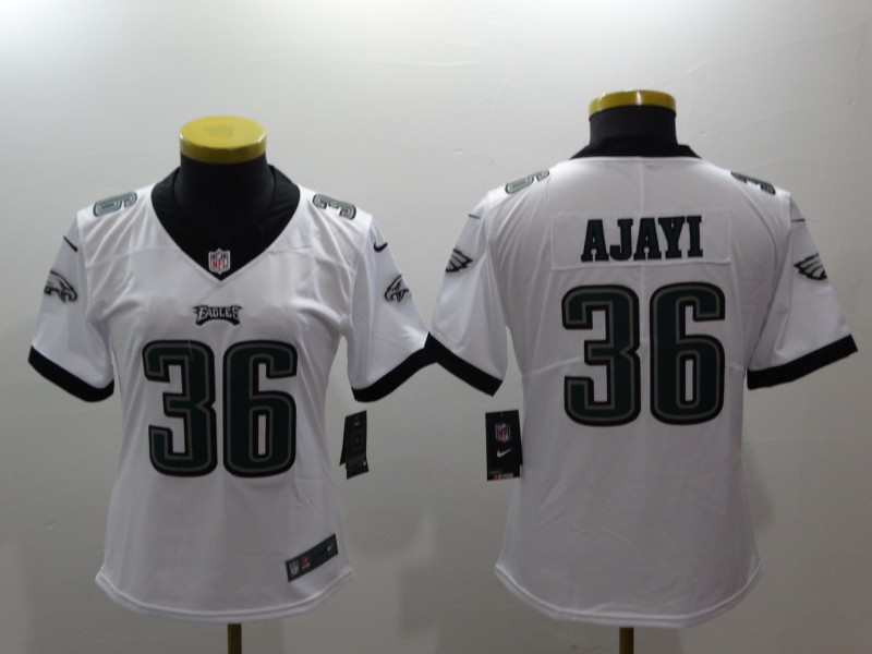  Eagles 36 Jay Ajayi White Women Vapor Untouchable Player Limited Jersey