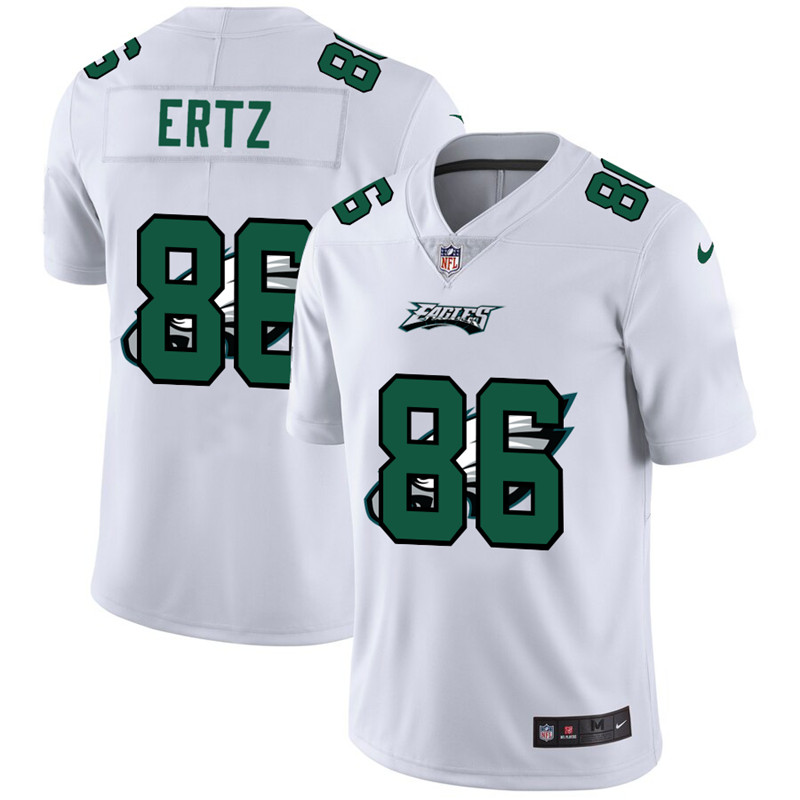 Nike Eagles 86 Zach Ertz White Shadow Logo Limited Jersey