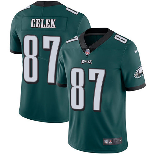  Eagles 87 Brent Clark Green Vapor Untouchable Player Limited Jersey