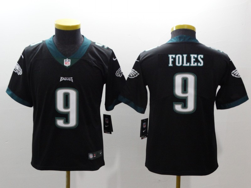  Eagles 9 Nick Foles Black Youth Vapor Untouchable Player Limited Jersey