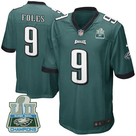  Eagles 9 Nick Foles Green Youth 2018 Super Bowl Champions Game Jersey