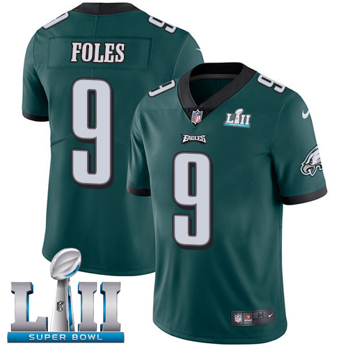  Eagles 9 Nick Foles Green Youth 2018 Super Bowl LII Vapor Untouchable Player Limited Jersey