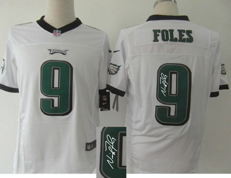  Eagles 9 Nick Foles White Signature Edition Elite Jersey