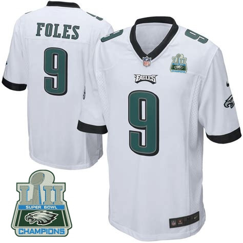  Eagles 9 Nick Foles White Youth 2018 Super Bowl Champions Game Jersey