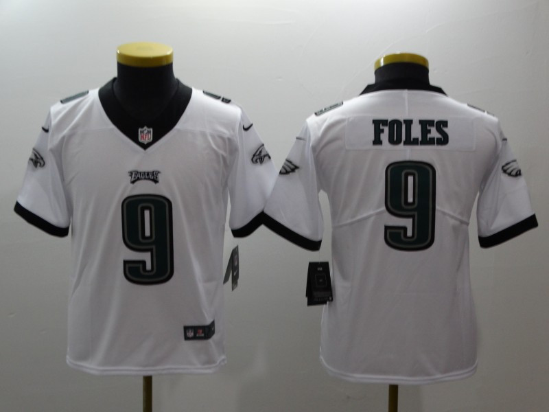  Eagles 9 Nick Foles White Youth Vapor Untouchable Player Limited Jersey
