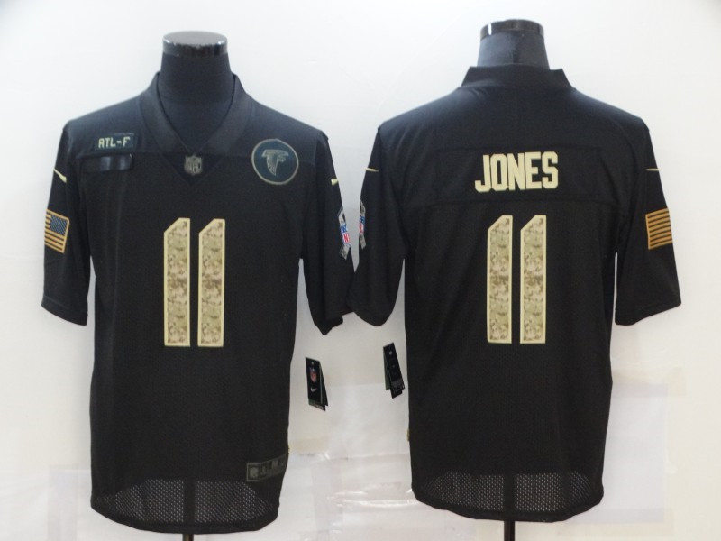Nike Falcons 11 Julio Jones Black Camo 2020 Salute To Service Limited Jersey