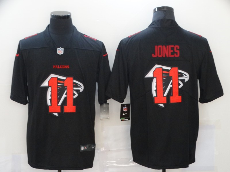 Nike Falcons 11 Julio Jones Black Shadow Logo Limited Jersey