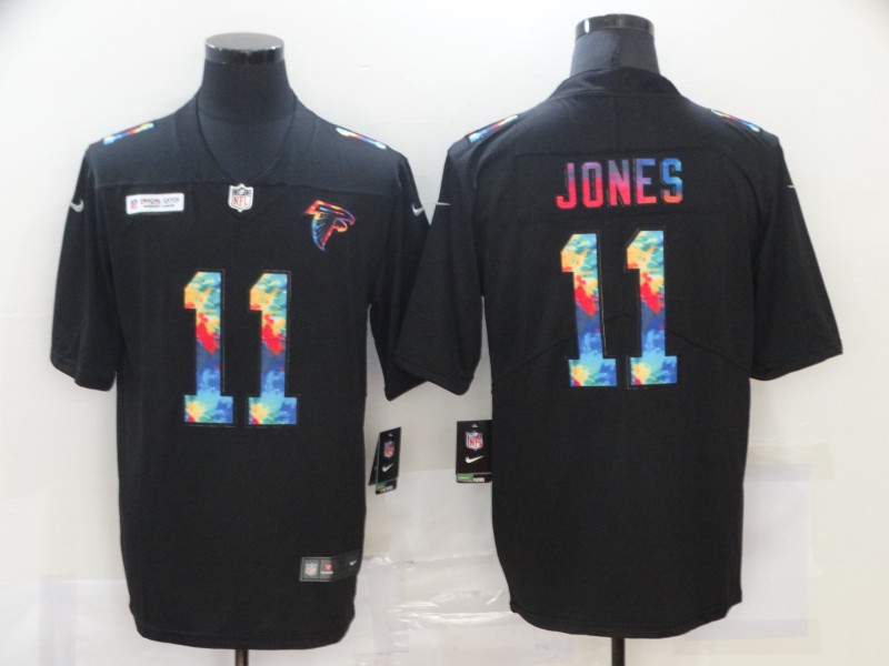 Nike Falcons 11 Julio Jones Black Vapor Untouchable Rainbow Limited Jersey
