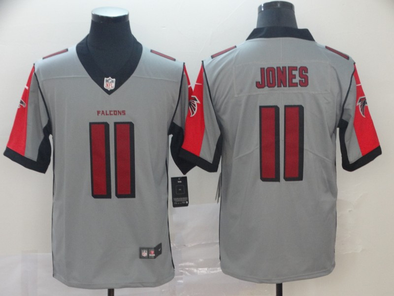 Nike Falcons 11 Julio Jones Gray Inverted Legend Limited Jersey