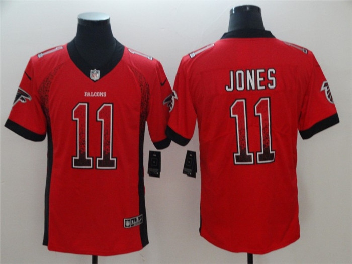  Falcons 11 Julio Jones Red Drift Fashion Limited Jersey