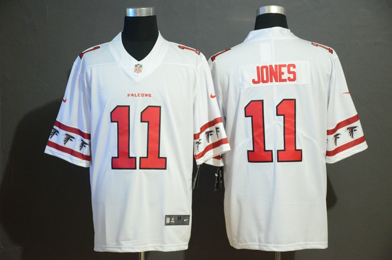 Nike Falcons 11 Julio Jones White Team Logos Fashion Vapor Limited Jersey