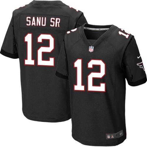  Falcons 12 Mohamed Sanu Sr Black Alternate Men Stitched NFL Elite Jersey