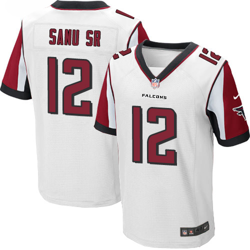  Falcons 12 Mohamed Sanu Sr White Men Stitched NFL Elite Jersey