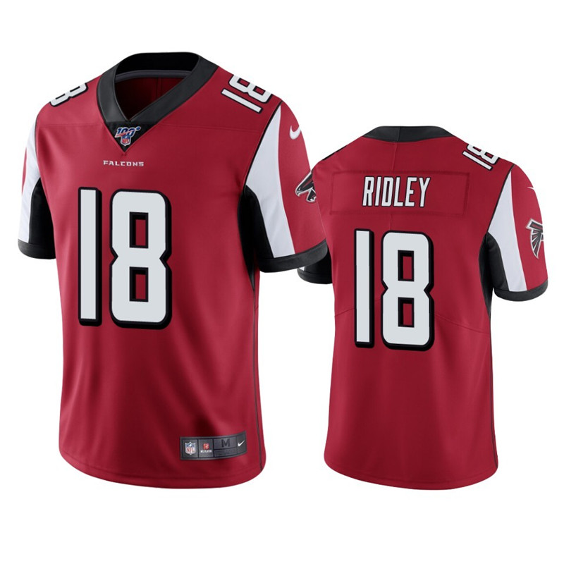 Nike Falcons 18 Calvin Ridley Red 100th Season Vapor Untouchable Limited Jersey
