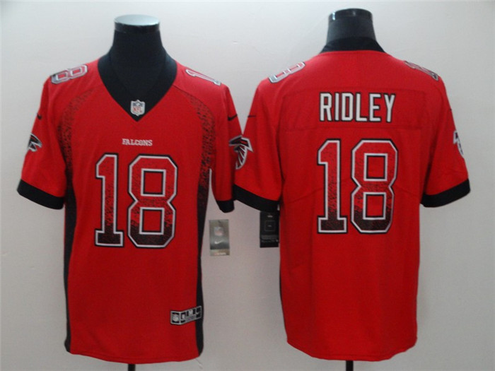  Falcons 18 Calvin Ridley Red Drift Fashion Limited Jersey