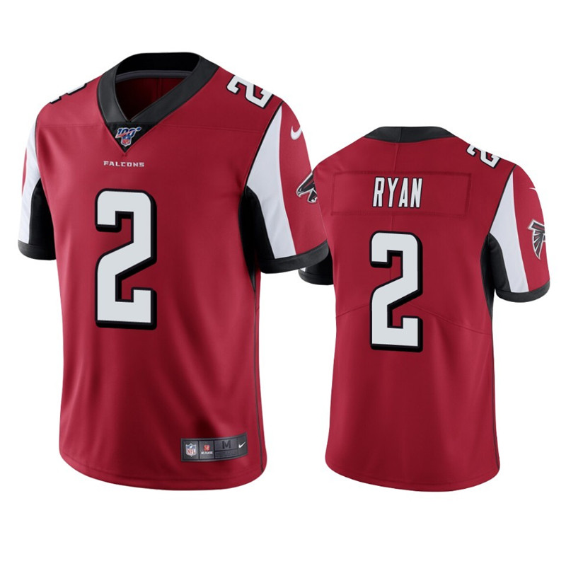 Nike Falcons 2 Matt Ryan Red 100th Season Vapor Untouchable Limited Jersey