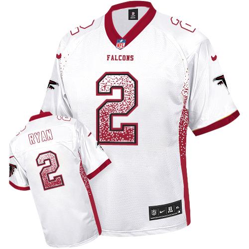  Falcons 2 Matt Ryan White Men's Stitched NFL Elite Drift Fashion Jersey