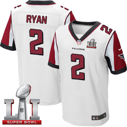  Falcons 2 Matt Ryan White Super Bowl LI 51 Men Stitched NFL Elite Jersey