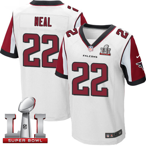  Falcons 22 Keanu Neal White Super Bowl LI 51 Men Stitched NFL Elite Jersey