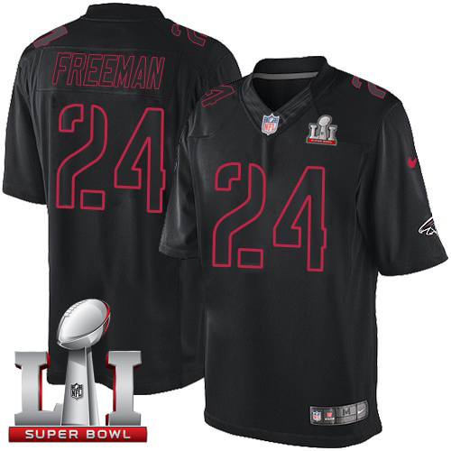  Falcons 24 Devonta Freeman Black Super Bowl LI 51 Men Stitched NFL Impact Limited Jersey