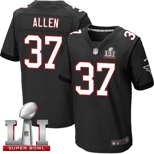  Falcons 37 Ricardo Allen Black Alternate Super Bowl LI 51 Men Stitched NFL Elite Jersey