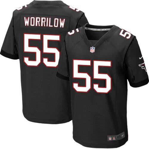  Falcons 55 Paul Worrilow Black Alternate Men Stitched NFL Elite Jersey