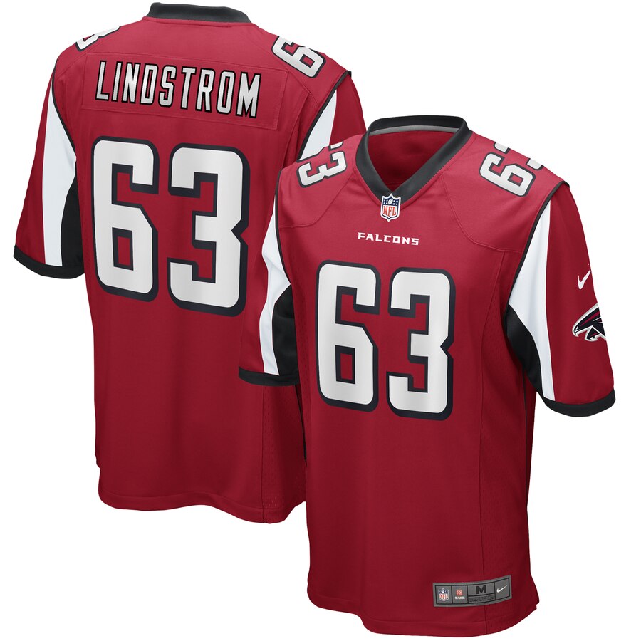 Nike Falcons 63 Chris Lindstrom Red 2019 NFL Draft First Round Pick Vapor Untouchable Limited Jersey