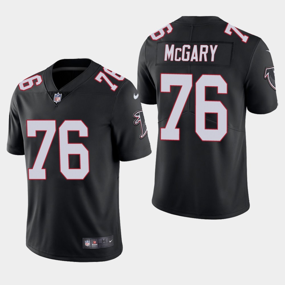Nike Falcons 76 Kaleb McGary Black 2019 NFL Draft First Round Pick Vapor Untouchable Limited Jersey