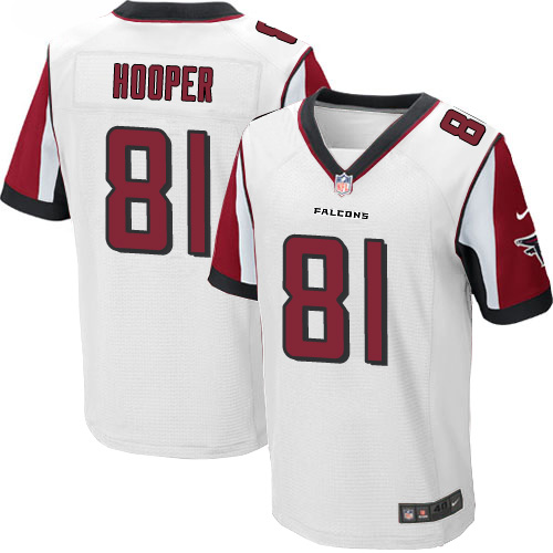  Falcons 81 Austin Hooper White Men Stitched NFL Elite Jersey