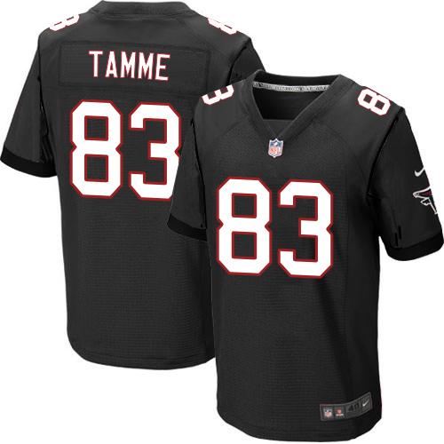  Falcons 83 Jacob Tamme Black Alternate Men Stitched NFL Elite Jersey