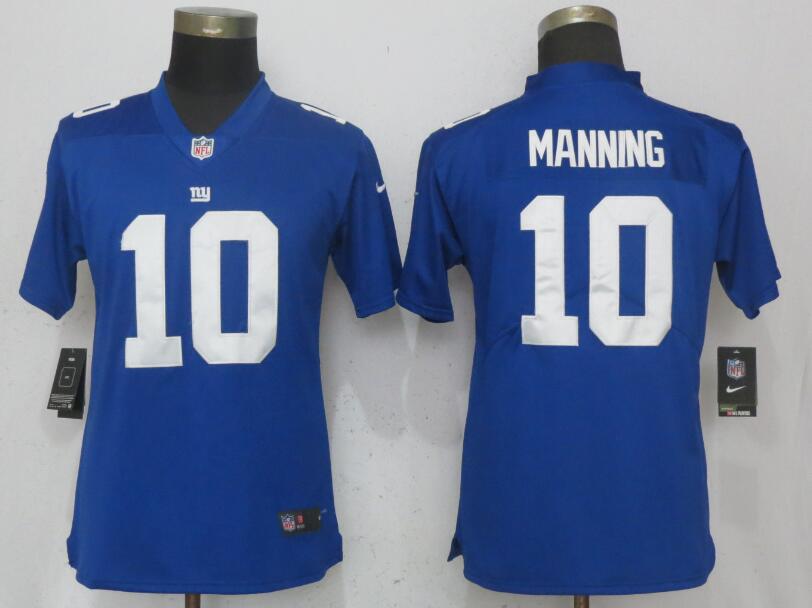  Giants 10 Eli Manning Royal Women Vapor Untouchable Limited Jersey