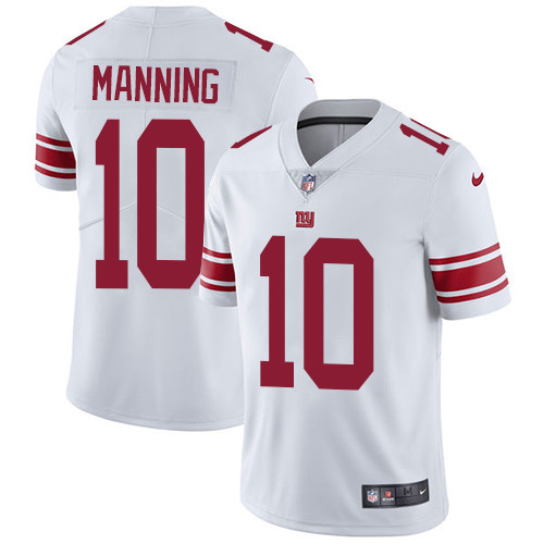  Giants 10 Eli Manning White Vapor Untouchable Player Limited Jersey