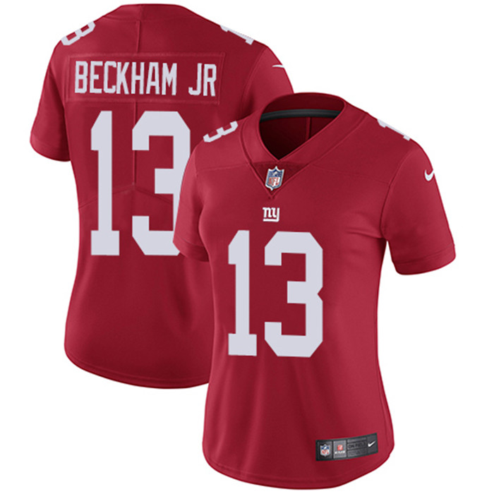  Giants 13 Odell Beckham Jr Red Women Vapor Untouchable Limited Jersey
