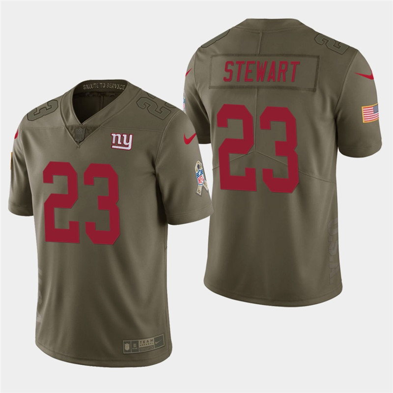 Nike Giants 23 Jonathan Stewart Olive Salute To Service Limited Jersey
