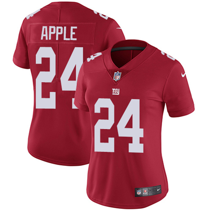  Giants 24 Eli Apple Red Women Vapor Untouchable Limited Jersey