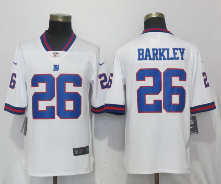  Giants 26 Saquon Barkley White Color Rush Limited Jersey