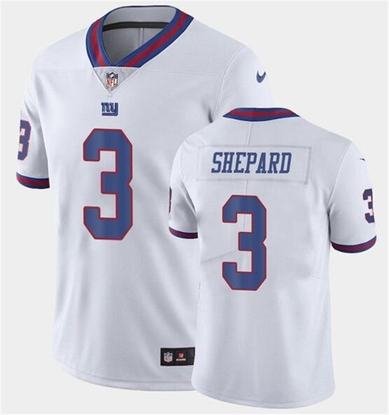 Nike Giants 3 Sterling Shepard White Color Rush Limited Jersey
