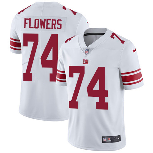  Giants 74 Ereck Flowers White Vapor Untouchable Player Limited Jersey