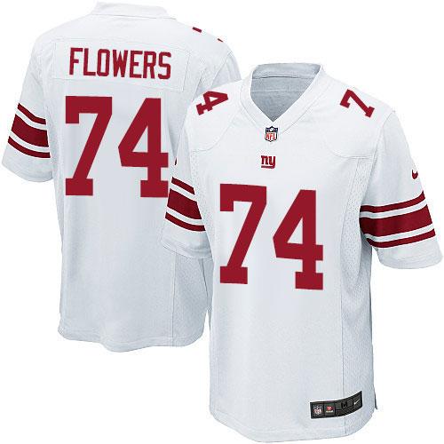  Giants 74 Ereck Flowers White Youth Stitched NFL Elite Jersey